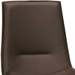 Esszimmerstuhl aus Leder in Braun - Unkorian (2er Set)