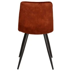 Esszimmerstuhl aus Velours Rost Braun - Mangos (2er Set)