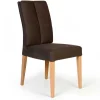 Esszimmerstuhl gepolstert in Dunkelbraun - Cadama (2er Set)