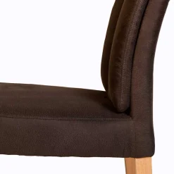 Esszimmerstuhl gepolstert in Dunkelbraun - Cadama (2er Set)