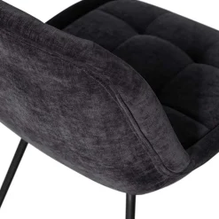 Esszimmerstuhl in Dunkelgrau Samt - Asne (2er Set)
