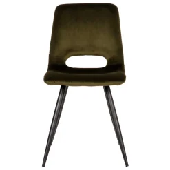 Esszimmerstuhl in Oliv Grün Samtbezug - Tryndidad (2er Set)