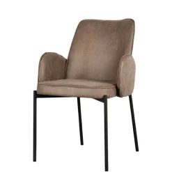 Esszimmerstuhl in Taupe Microfaser - Ordinia (2er Set)