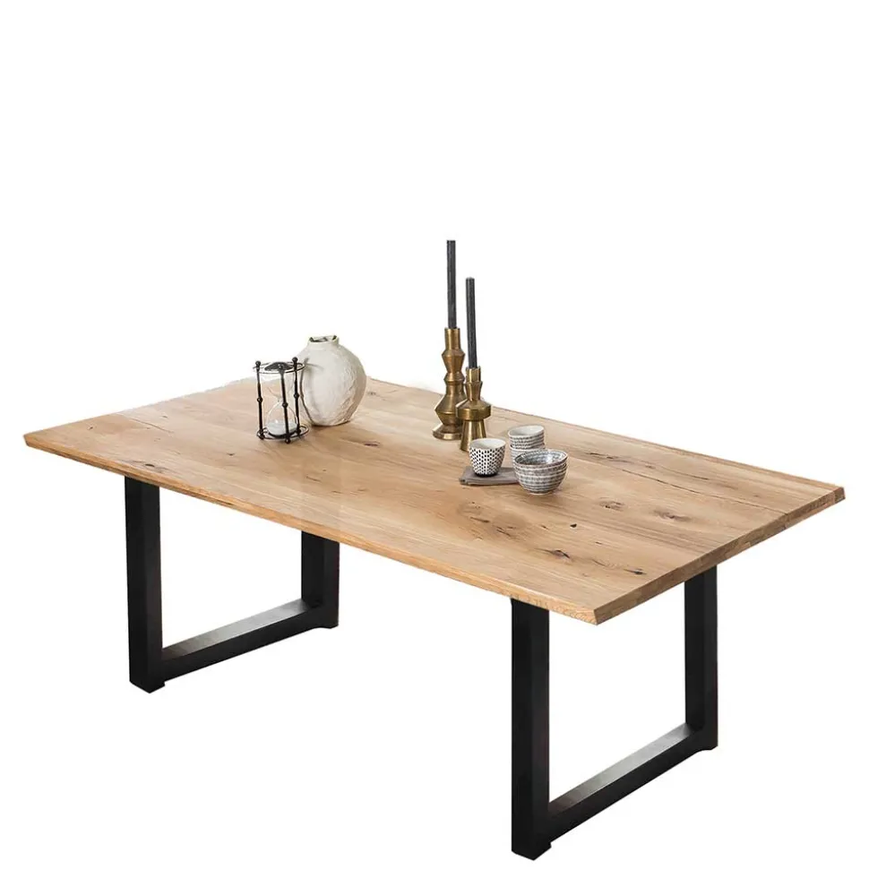 Esszimmertisch aus Wildeiche mit Metallbeinen - Rasita