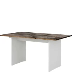 Esszimmertisch mit Kiefernholz Platte Dunkel - Katell