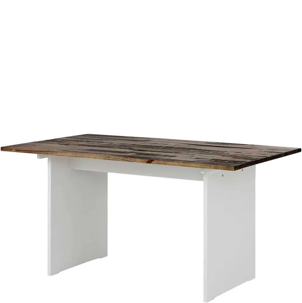 Esszimmertisch mit Kiefernholz Platte Dunkel - Katell