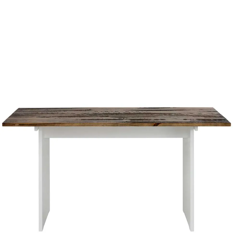 Esszimmertisch mit Kiefernholz Platte Dunkel - Katell