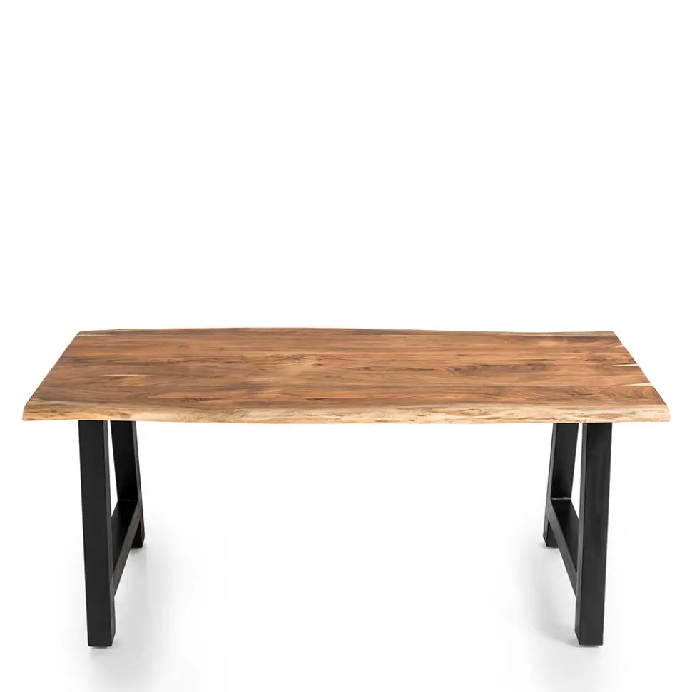 Esszimmertisch mit Naturkante und A-Design-Gestell - Viradossa