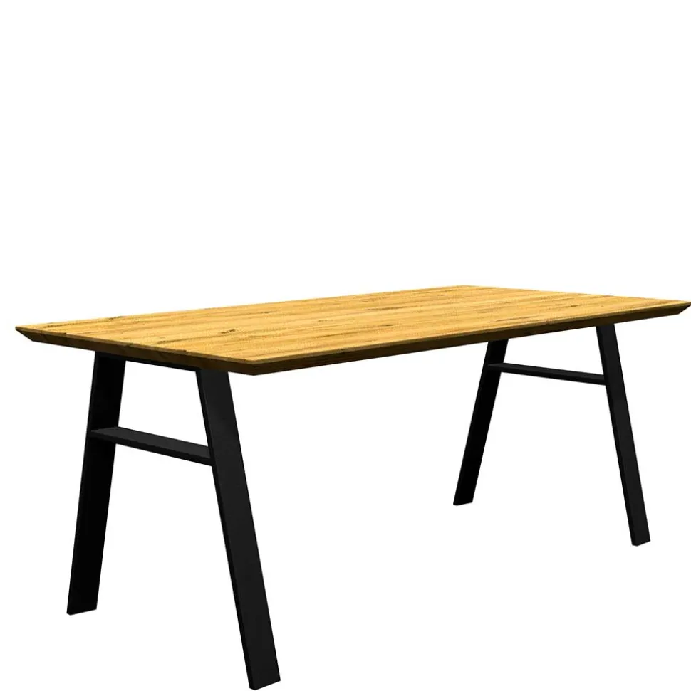 Esszimmertisch mit Schweizer Kante Eiche massiv - Jessen