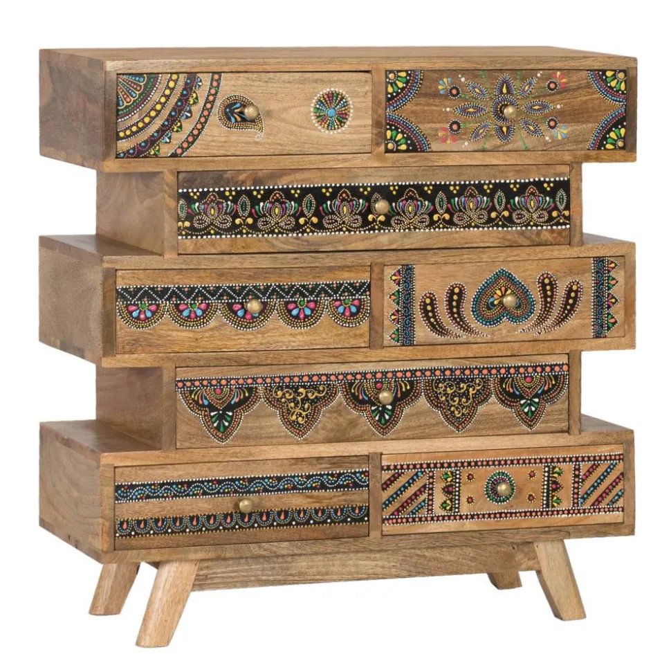 Ethno Style Design-Kommode handbemalt - Azua