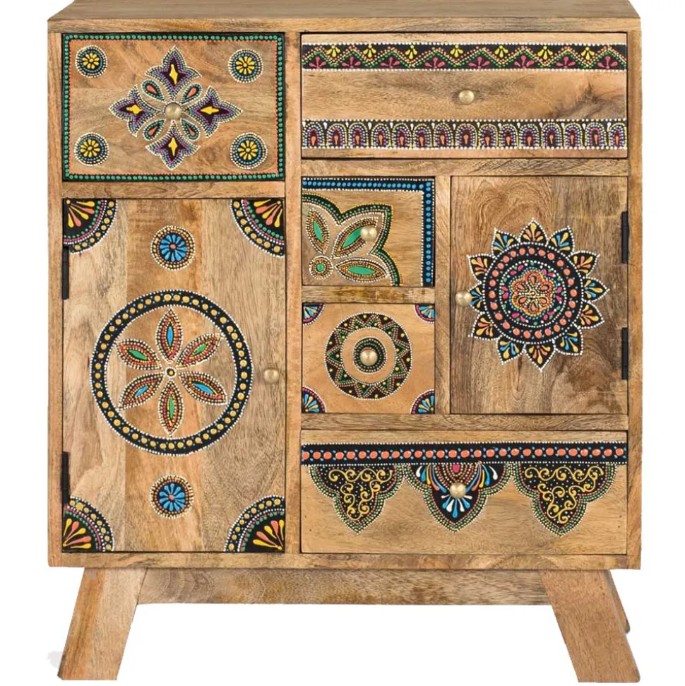 Ethno Style Kommode mit fünf Schubladen - Azua
