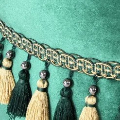 Ethno Style Pouf mit Makramee Quasten Borte - Natsonai