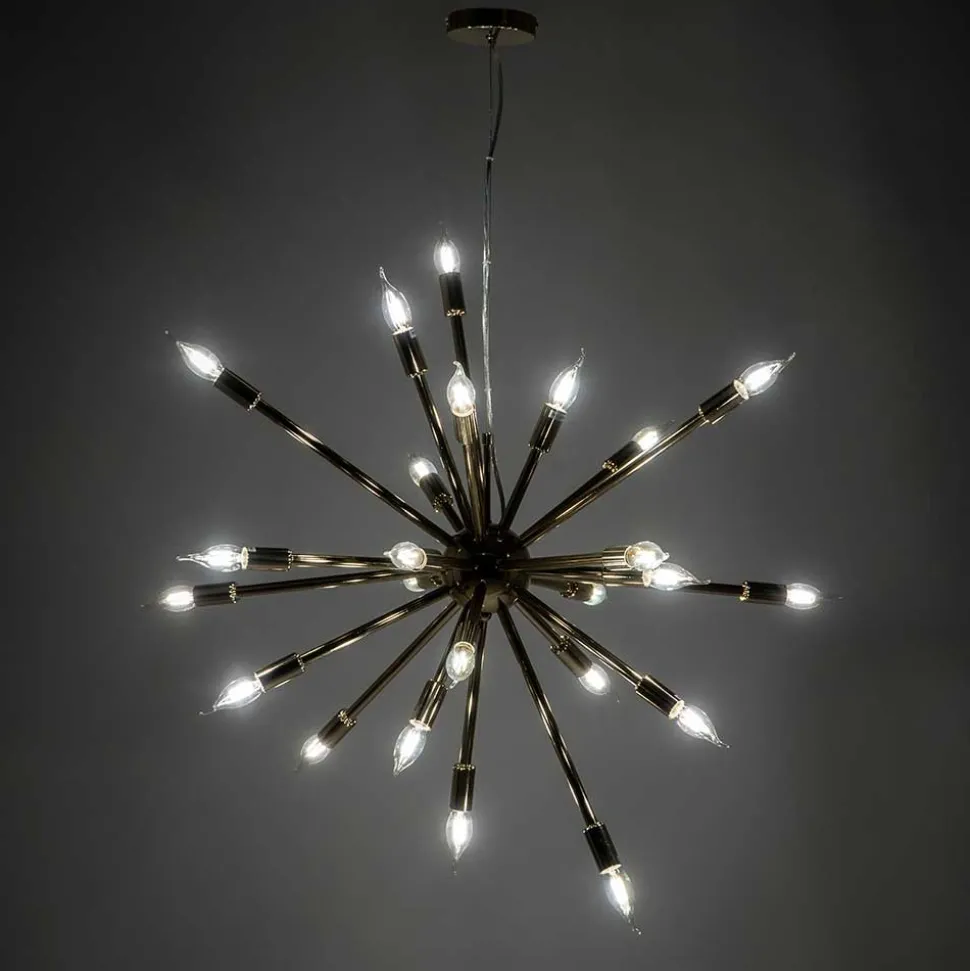 Extravagante Designer Hängelampe in Messingfarben - Enka