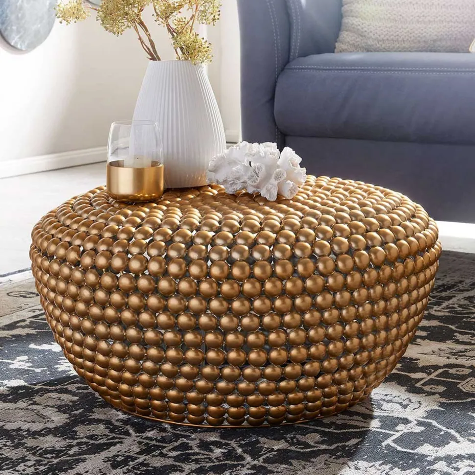 Extravaganter Couchtisch in Gold aus Alu - Westerland