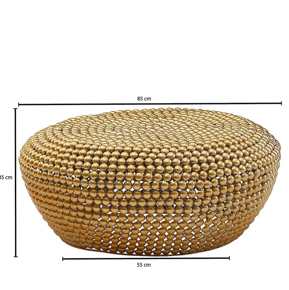 Extravaganter Couchtisch in Gold aus Alu - Westerland