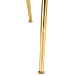 Extravaganter Samt Tischsessel in Grau & Gold - Ilfred