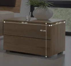 Factory Design Bett mit Nachtkommoden - Anglivia (dreiteilig)