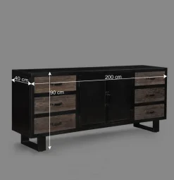 Factory Sideboard mit sechs Schubladen - Vebugran