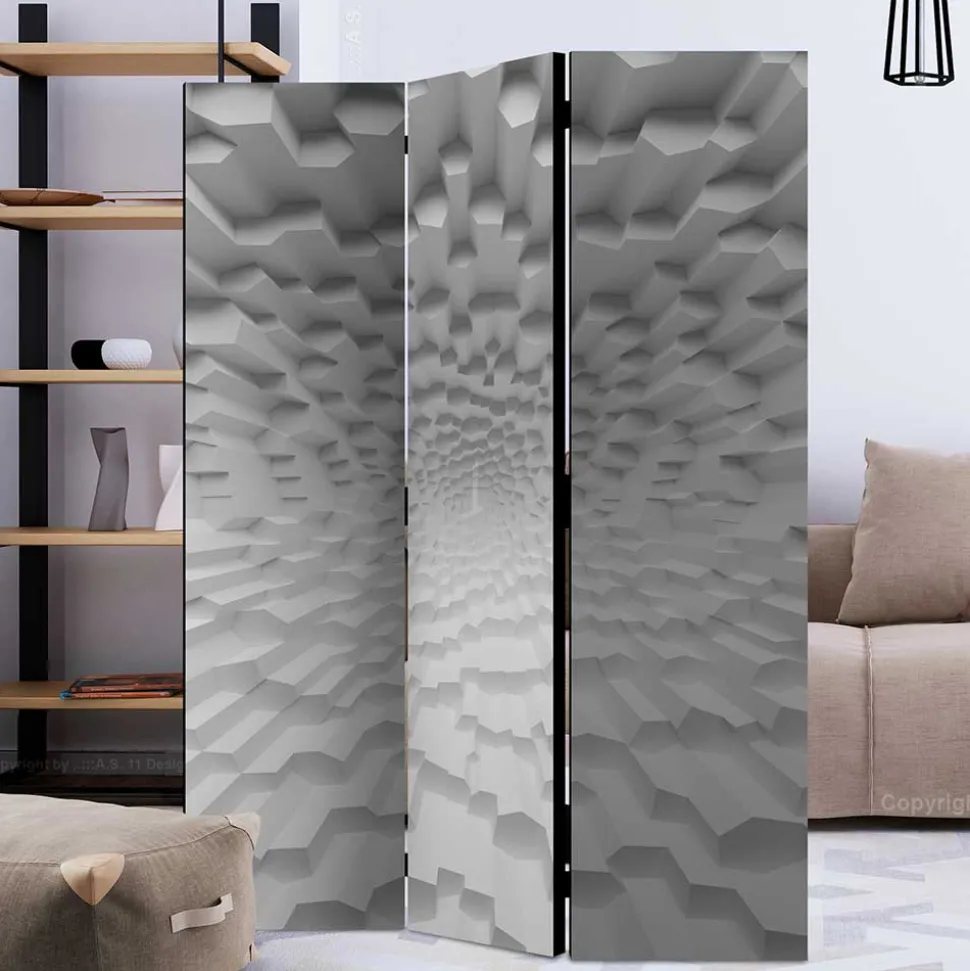 Faltbare Leinwand-Trennwand 135 cm breit - Bergomo