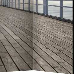 Faltbarer Fotoparavent Schäfchenwölkchen über Pier - Ekdanza