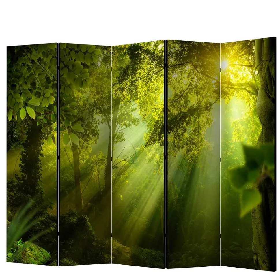 Faltbarer Paravent Wald & Sonne - Pulany