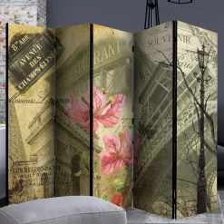 Falt-Paravent mit Vintage Paris Motiv - Lamaika