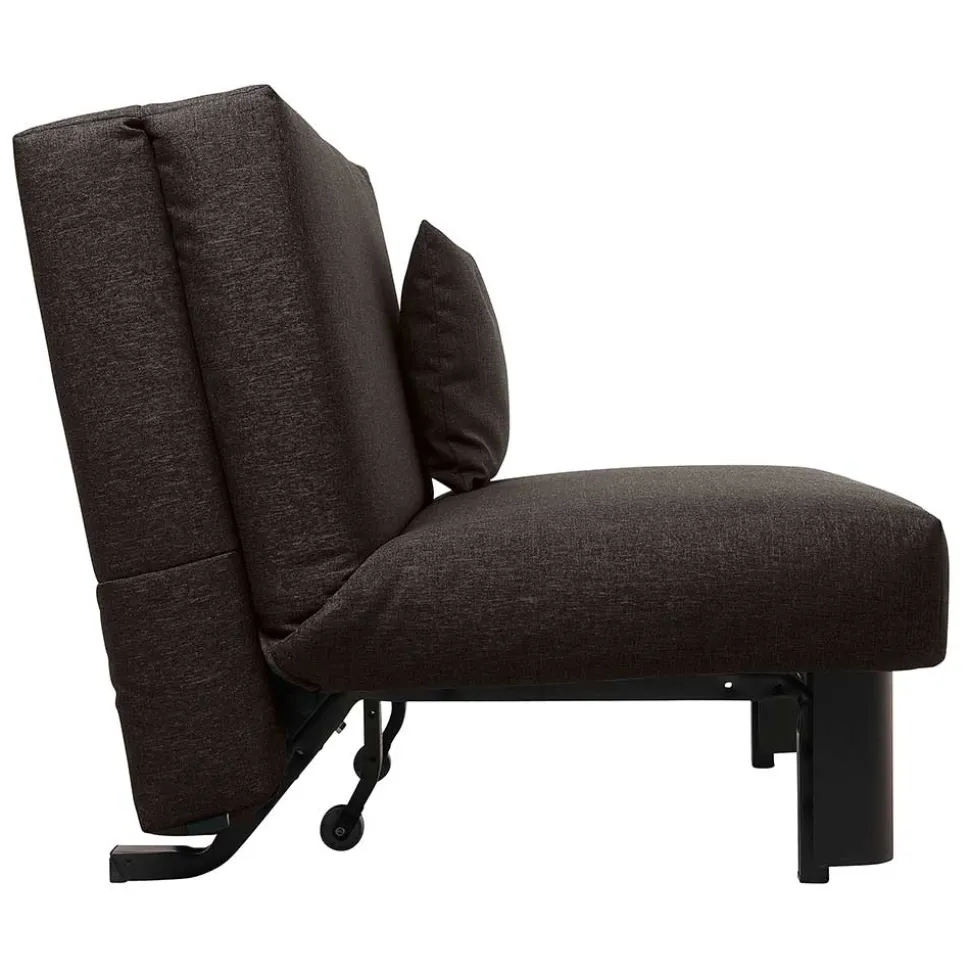 Faltsofa in Dunkelbraun Stoff - Satorinu