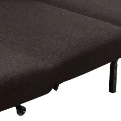 Faltsofa in Dunkelbraun Stoff - Satorinu