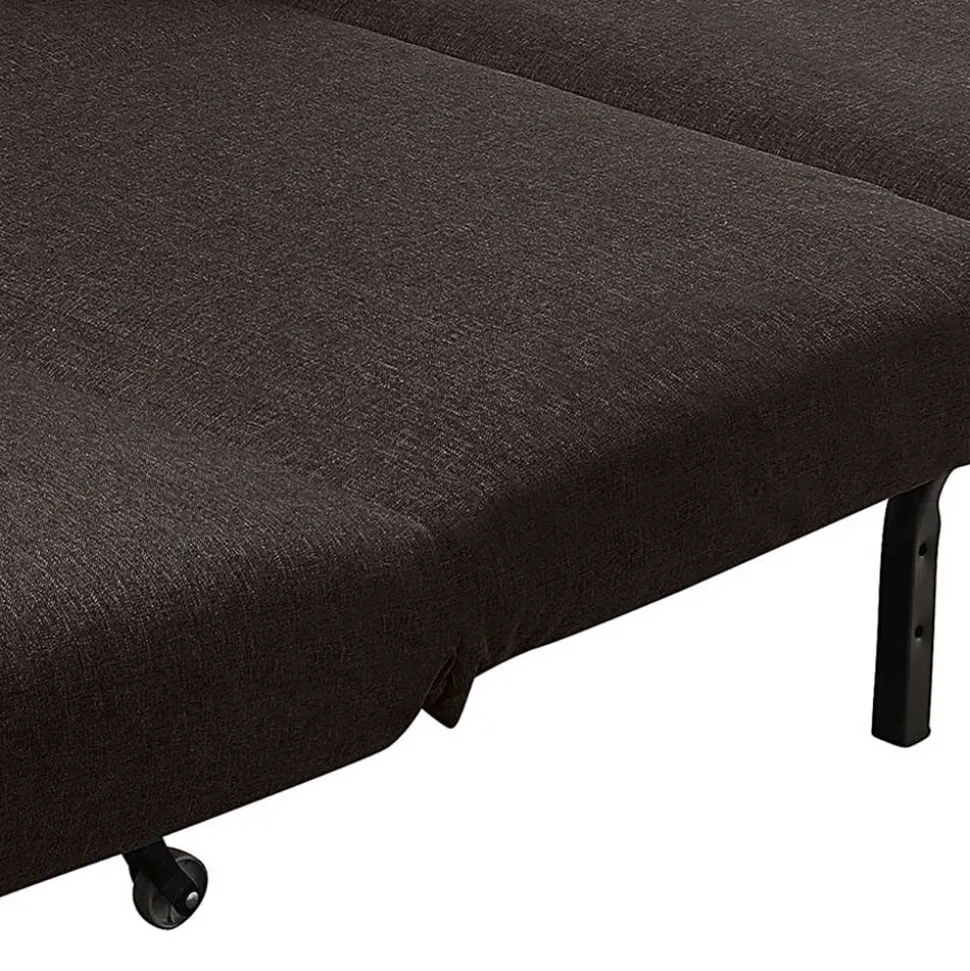 Faltsofa in Dunkelbraun Stoff - Satorinu