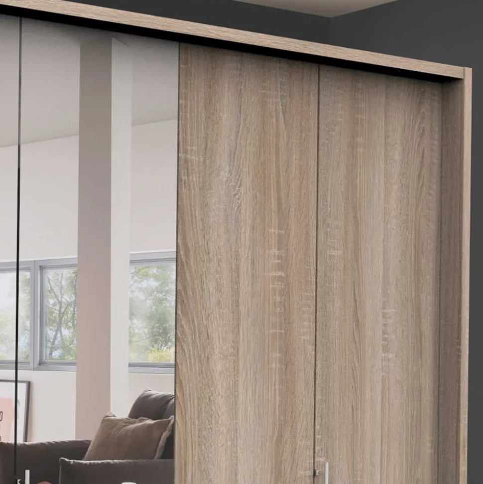 Falttüren-Schlafzimmerschrank in Eiche Sägerau - Zayun