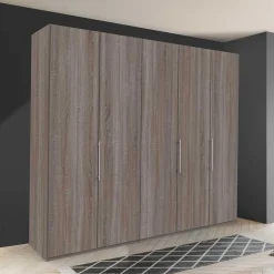 Falttürenschrank foliert in Holzoptik - Crenba