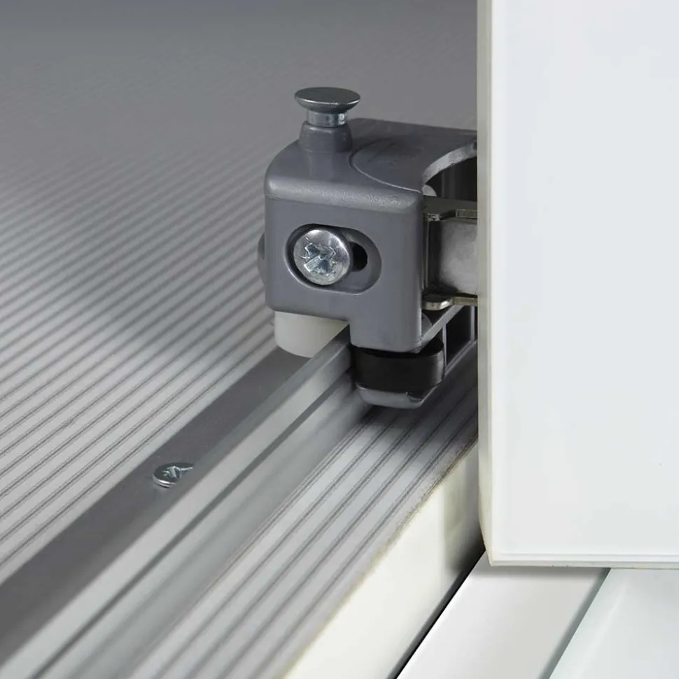 Falttürenschrank Gunjo in Weiß Eiche Sägerau