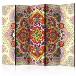 Farbenfroher Paravent mit Mandala Druck - Gragano