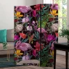 Farbenfroher Paravent mit Flamingo Dschungel Motiv - Ponzet