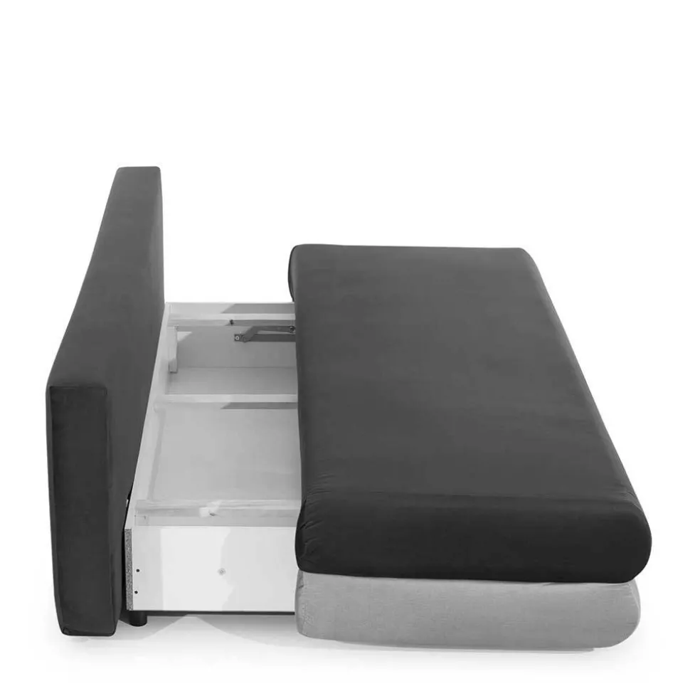 Federkern Bettsofa in Dunkelblau - Minu