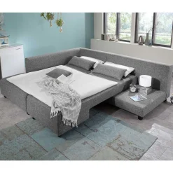 Federkern Eckcouch mit Schlaffunktion - Roseanna