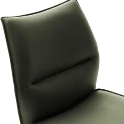 Federkern Lederstühle in Oliv Grün - Synfrunia (2er Set)