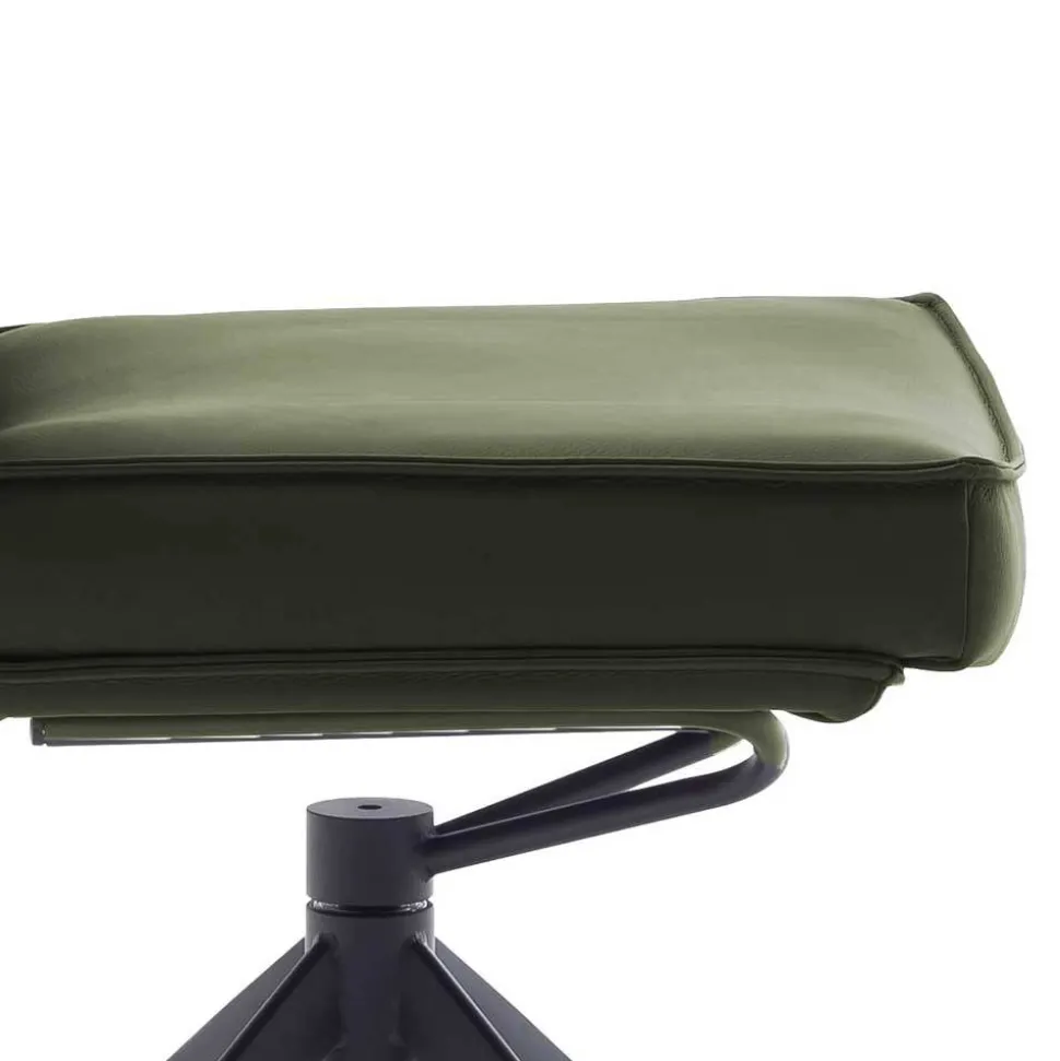 Federkern Lederstühle in Oliv Grün - Synfrunia (2er Set)