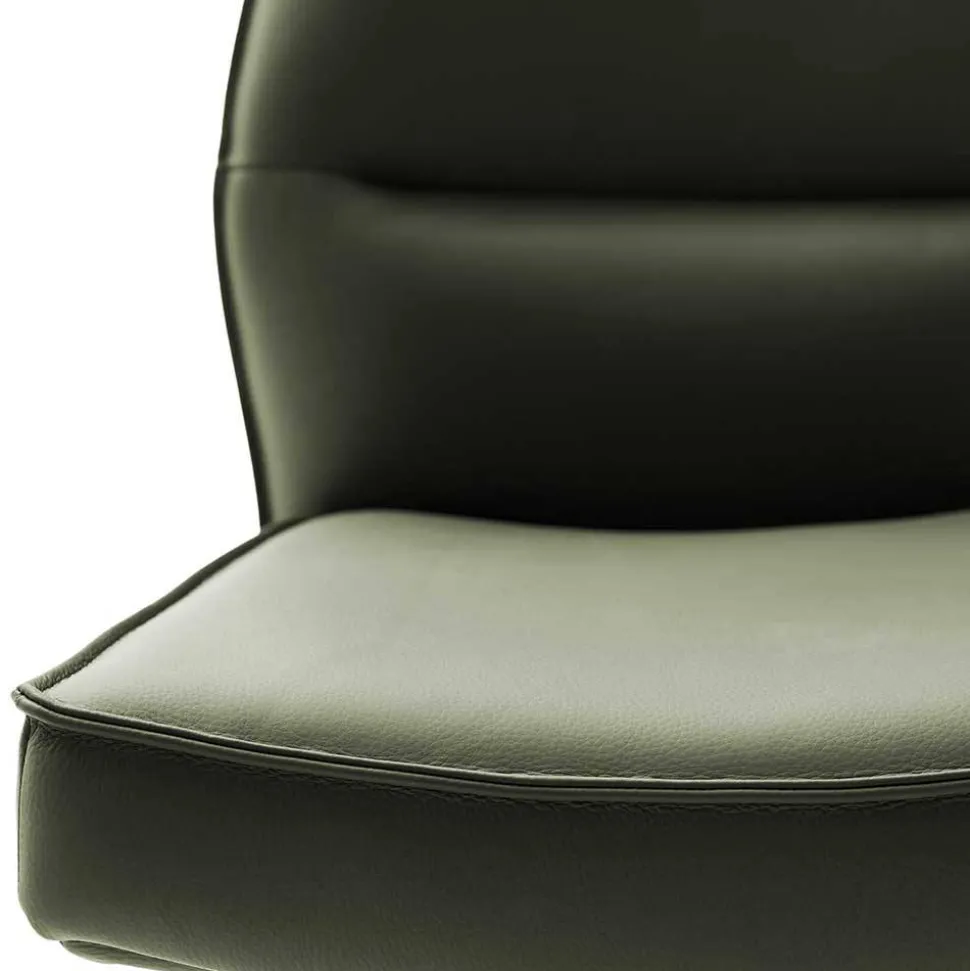 Federkern Lederstühle in Oliv Grün - Synfrunia (2er Set)
