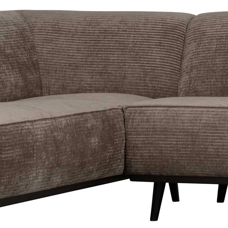 Federkern Polsterecke in Taupe Strukturstoff - Wishes