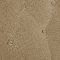 Federkern Schlafsofa aus Flockstoff in Beige - Mabu