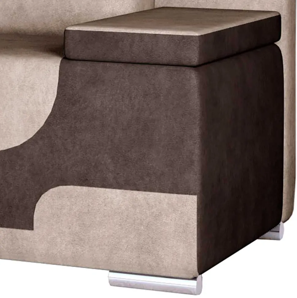 Federkern-Funktionssofa in Beige und Braun - Vallarta