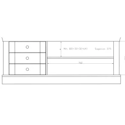 Fernseh Unterschrank Sibiuta im Landhausstil