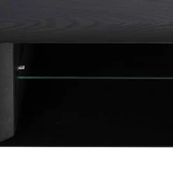 Fernsehtisch mit Klappen & Fach in Schwarz - Delavidu