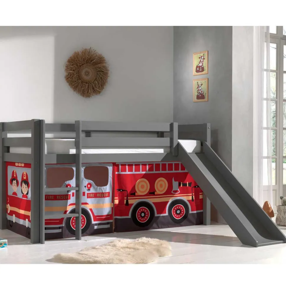 Feuerwehr Spielbett mit Leiter & Rutsche - Jayant