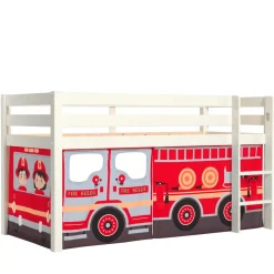 Feuerwehrbett Hochbett aus Kiefer Massivholz - Montego