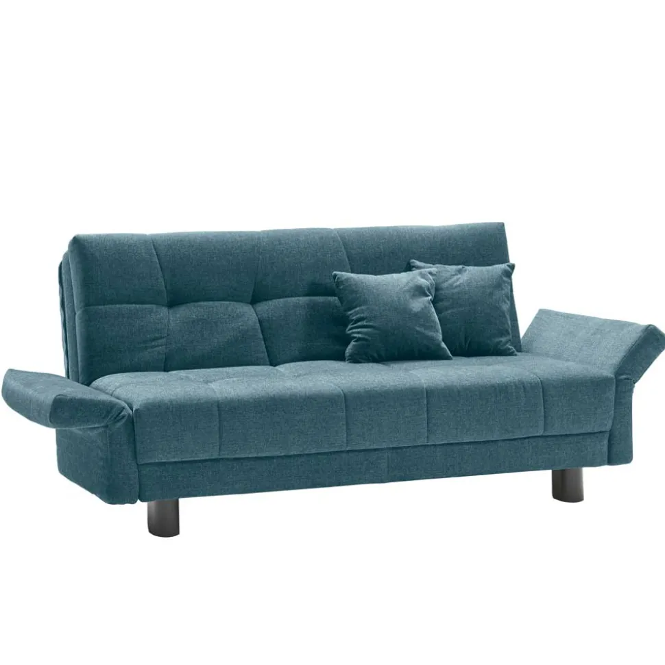 Flachgewebe Bettcouch in Petrol Blau - Vlatkura