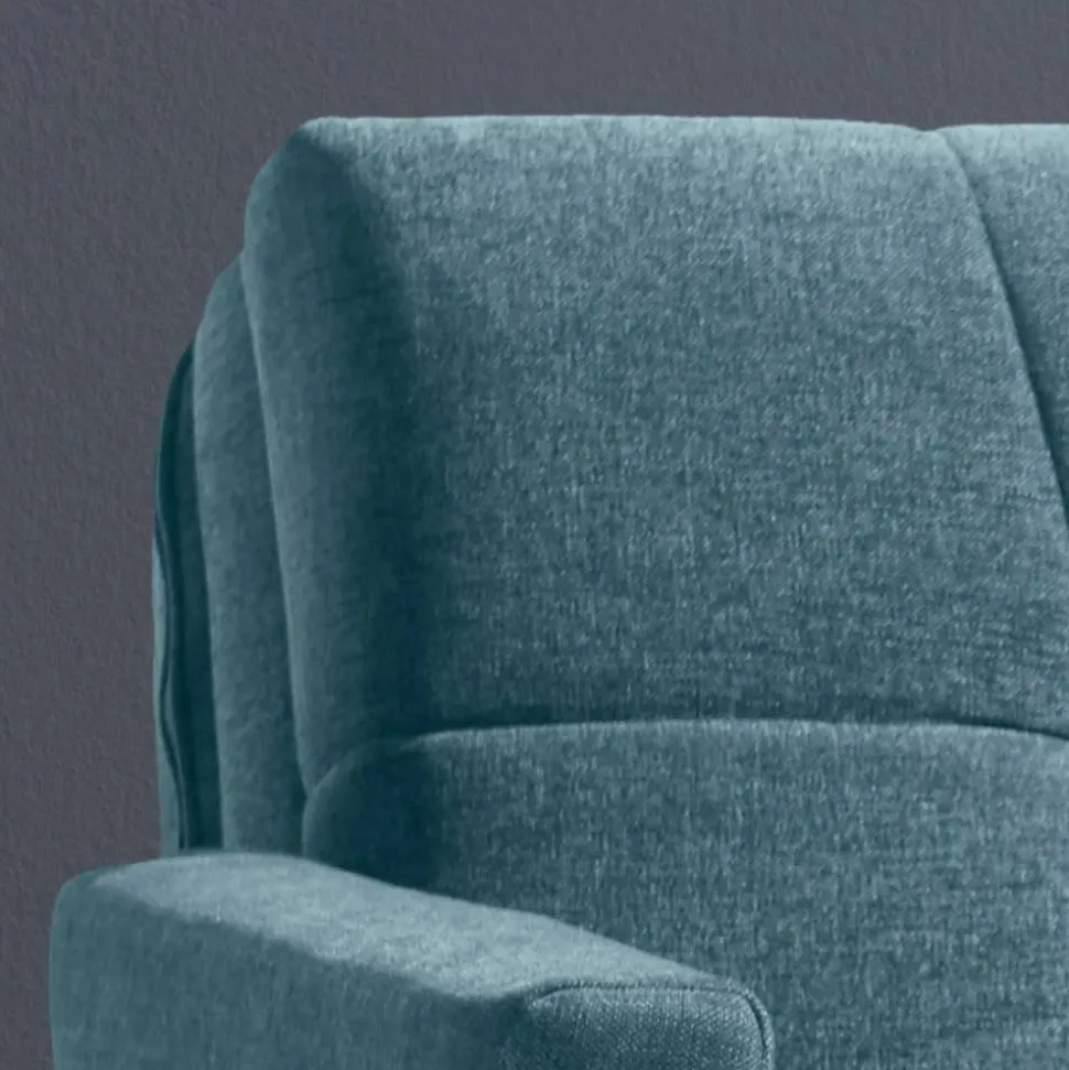 Flachgewebe Bettcouch in Petrol Blau - Vlatkura