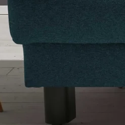 Flachgewebe Klappsofa in Petrol Blau - Katrona