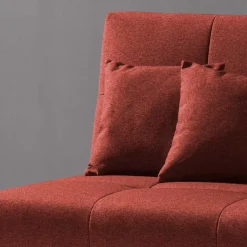 Flachgewebe Schlafsofa in Dunkelrot - Ciabeta